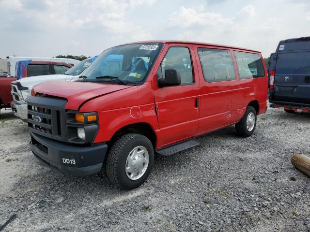 1FMNE1BW6BDA42310 - 2011 FORD ECONOLINE E150 WAGON RED photo 1