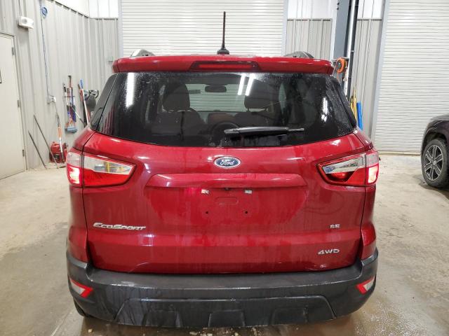 MAJ6S3GL3KC298248 - 2019 FORD ECOSPORT SE წითელი ფოტო 6