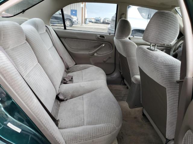 2HGEJ6612YH580947 - 2000 HONDA CIVIC BASE GREEN photo 10