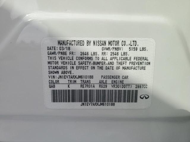 JN1EV7ARXJM610188 - 2018 INFINITI Q50 LUXE WHITE photo 13