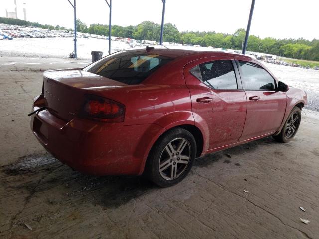 1C3CDZCB7CN186814 - 2012 DODGE AVENGER SXT RED photo 3