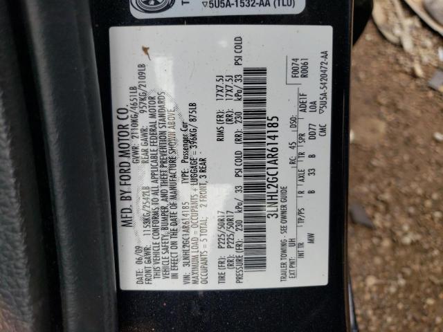 3LNHL2GC1AR614185 - 2010 LINCOLN MKZ BLACK photo 12