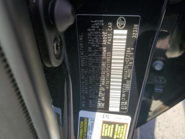 4T1G11AK5PU119520 - 2023 TOYOTA CAMRY SE NIGHT SHADE BLACK photo 12