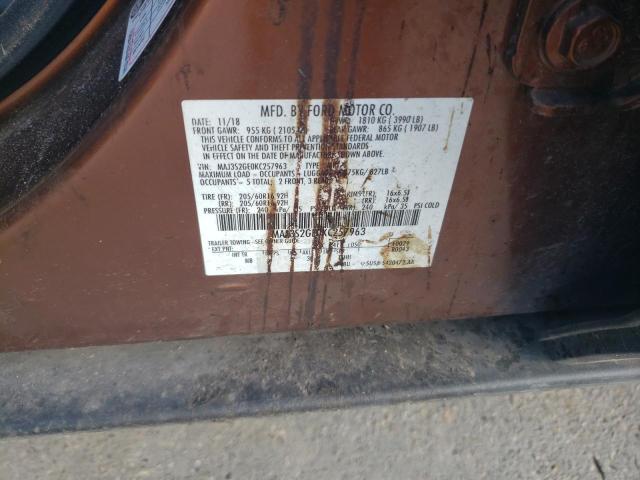 MAJ3S2GE0KC257963 - 2019 FORD ECOSPORT SE Marrón foto 13