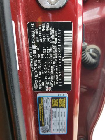 5XYPG4A52KG466487 - 2019 KIA SORENTO LX RED photo 13