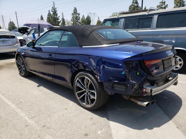 WAUY4GF53JN015614 - 2018 AUDI S5 PREMIUM PLUS ლურჯი ფოტო 2