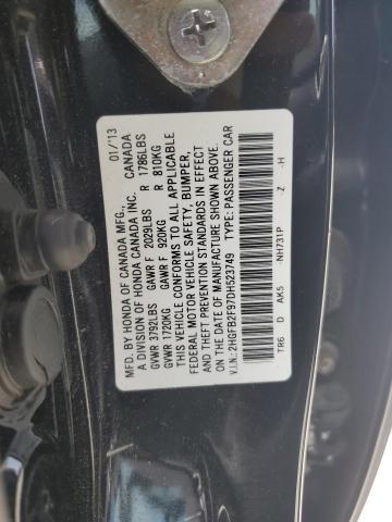 2HGFB2F97DH523749 - 2013 HONDA CIVIC EXL 黑色 照片 12