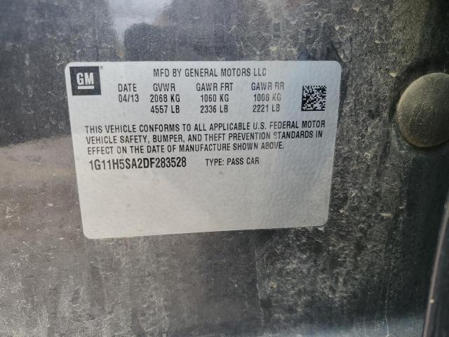 1G11H5SA2DF283528 - 2013 CHEVROLET MALIBU LTZ გრაფიტი ფოტო 12