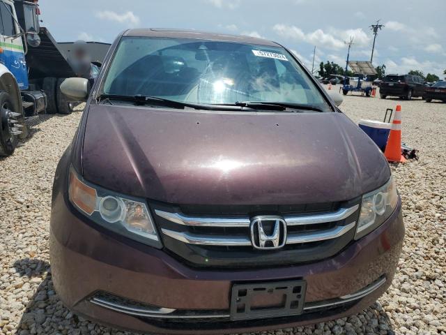 5FNRL5H66EB045263 - 2014 HONDA ODYSSEY EXL BURGUNDY photo 5