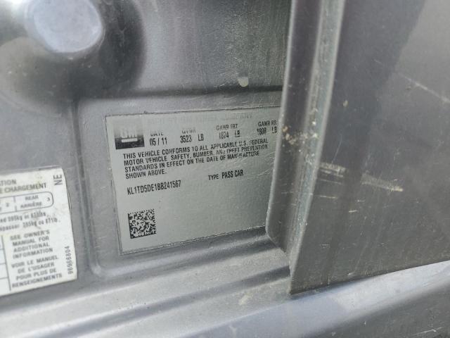 KL1TD5DE1BB241567 - 2011 CHEVROLET AVEO LS 灰色 照片 13