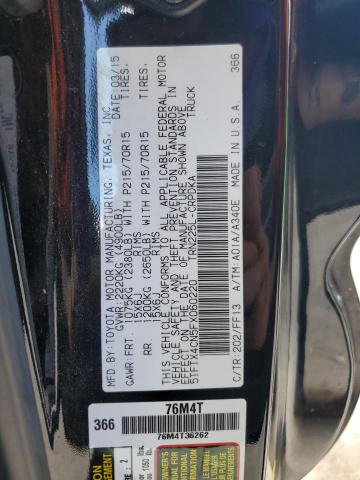 5TFTX4CN5FX060220 - 2015 TOYOTA TACOMA ACCESS CAB შავი ფოტო 10