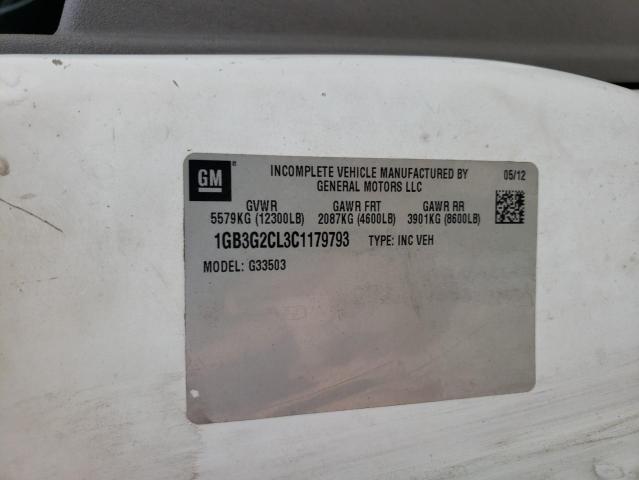 1GB3G2CL3C1179793 - 2012 CHEVROLET EXPRESS G3 WHITE photo 12