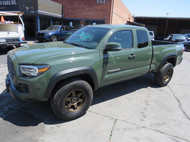 3TYSZ5AN2MT029125 - 2021 TOYOTA TACOMA ACCESS CAB GREEN photo 2