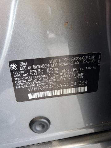 WBASP4C56AC341063 - 2010 BMW 550 XIGT GRAY photo 12
