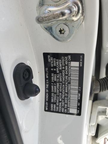 SHHFK7H43JU239693 - 2018 HONDA CIVIC SPORT 白色 照片 12