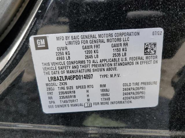 LRBAZLR46PD014097 - 2023 BUICK ENVISION PREFERRED BLACK photo 13