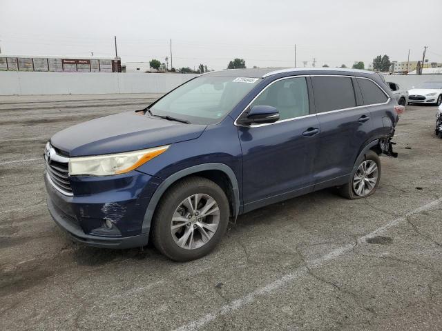 5TDJKRFH2ES032680 - 2014 TOYOTA HIGHLANDER XLE BLUE photo 1