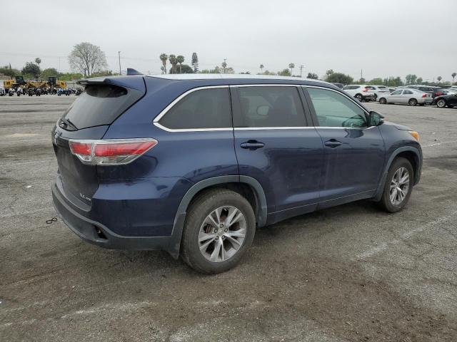 5TDJKRFH2ES032680 - 2014 TOYOTA HIGHLANDER XLE BLUE photo 3