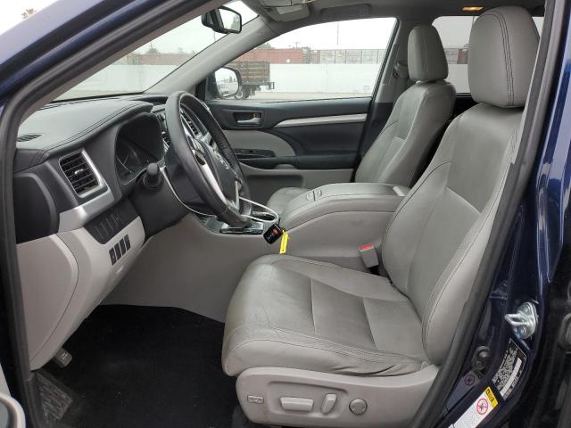 5TDJKRFH2ES032680 - 2014 TOYOTA HIGHLANDER XLE BLUE photo 7