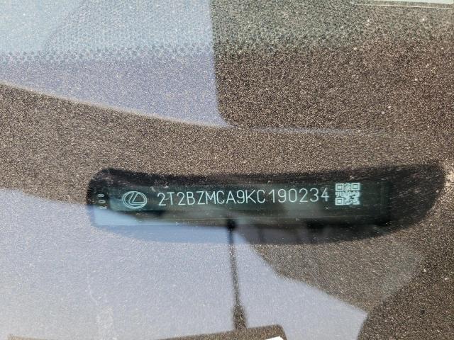 2T2BZMCA9KC190234 - 2019 LEXUS RX 350 BASE WHITE photo 12