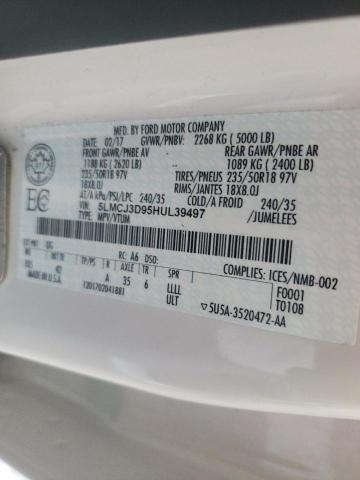 5LMCJ3D95HUL39497 - 2017 LINCOLN MKC RESERVE WHITE photo 13