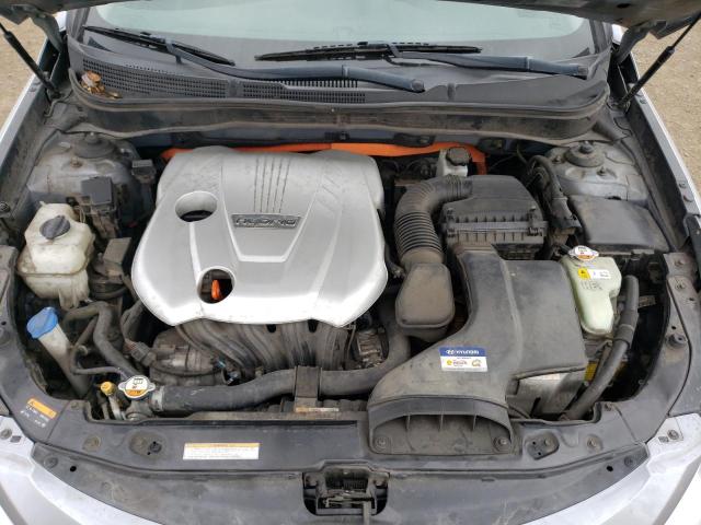 KMHEC4A45FA139724 - 2015 HYUNDAI SONATA HYBRID SILVER photo 11