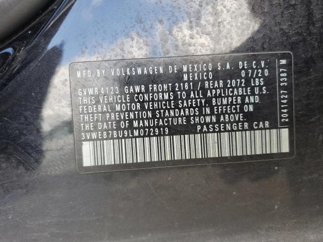 3VWEB7BU9LM072919 - 2020 VOLKSWAGEN JETTA SEL 黑色 照片 12