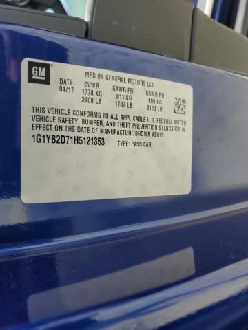 1G1YB2D71H5121353 - 2017 CHEVROLET CORVETTE STINGRAY 1LT BLUE photo 12