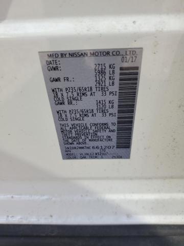 5N1DR2MM7HC661207 - 2017 NISSAN PATHFINDER S WHITE photo 13