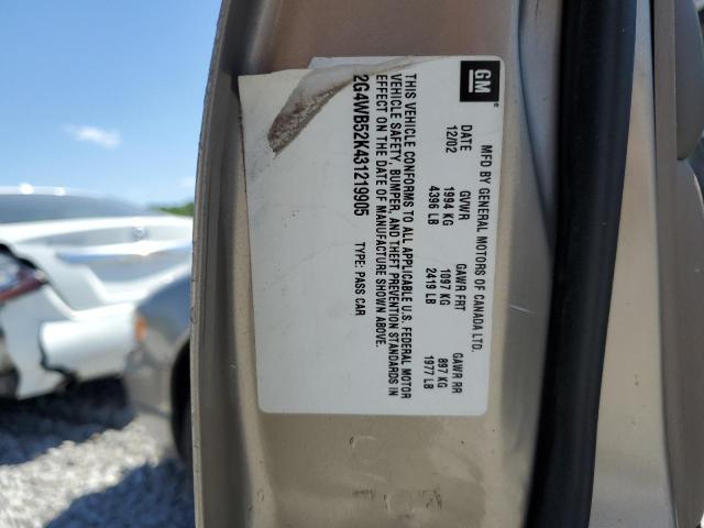 2G4WB52K431219905 - 2003 BUICK REGAL LS 金色 照片 12