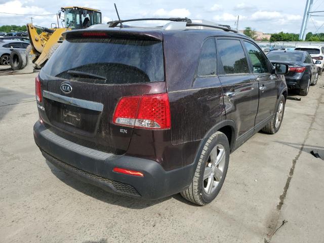 5XYKU4A69CG242257 - 2012 KIA SORENTO EX BURGUNDY photo 3