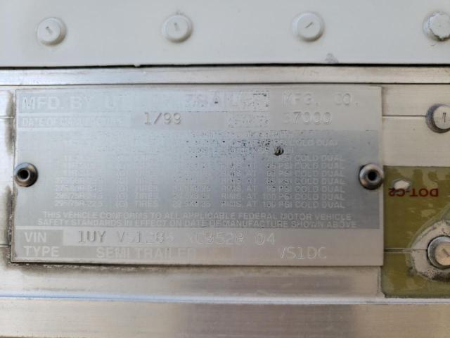 1UYVS1285XC952804 - 1999 UTILITY TRAILER WHITE photo 10
