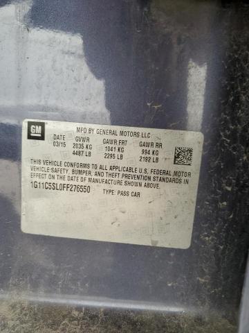 1G11C5SL0FF276550 - 2015 CHEVROLET MALIBU 1LT BLUE photo 12