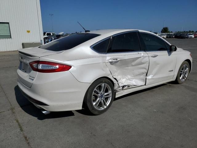 3FA6P0RU1FR195777 - 2015 FORD FUSION TITANIUM HEV WHITE photo 3