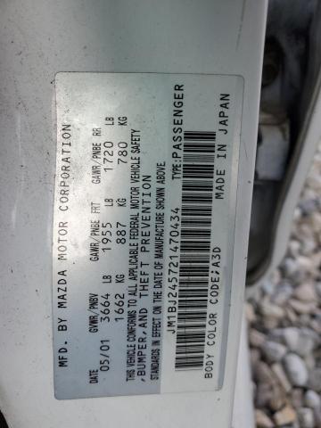 JM1BJ245721470434 - 2002 MAZDA PROTEGE PR5 白色 照片 12