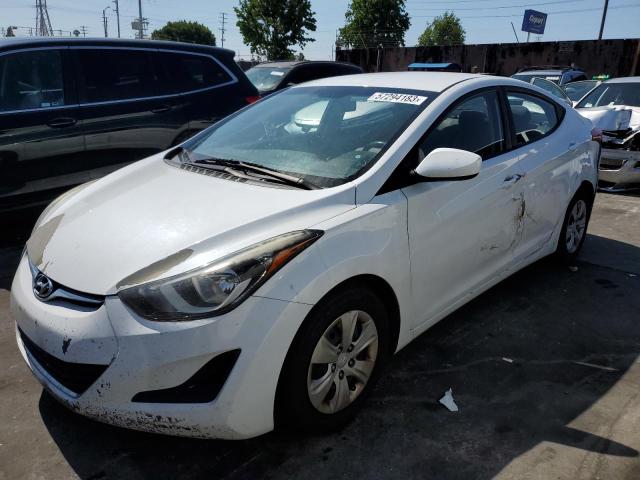 5NPDH4AE9GH764373 - 2016 HYUNDAI ELANTRA SE WHITE photo 1