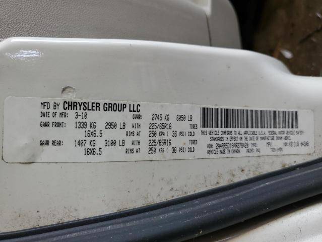 2A4RR5D18AR278420 - 2010 CHRYSLER TOWN & COU TOURING 白色 照片 13