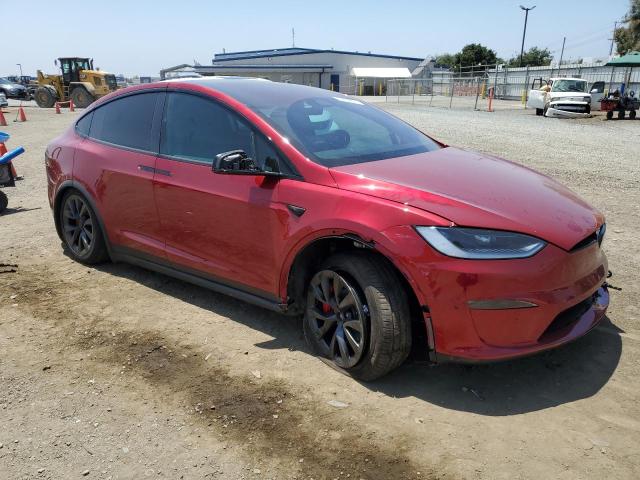 7SAXCBE63RF442058 - 2024 TESLA MODEL X RED photo 4