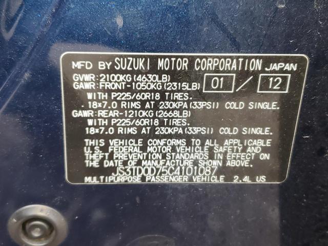 JS3TD0D75C4101087 - 2012 SUZUKI GRAND VITA JLX BLUE photo 14