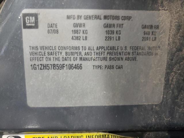 1G1ZH57B59F106466 - 2009 CHEVROLET MALIBU 1LT GRAY photo 13