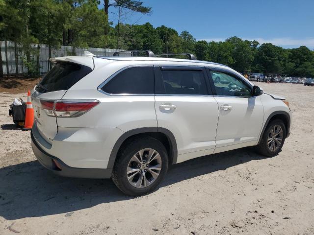 5TDKKRFH1FS110498 - 2015 TOYOTA HIGHLANDER XLE WHITE photo 3