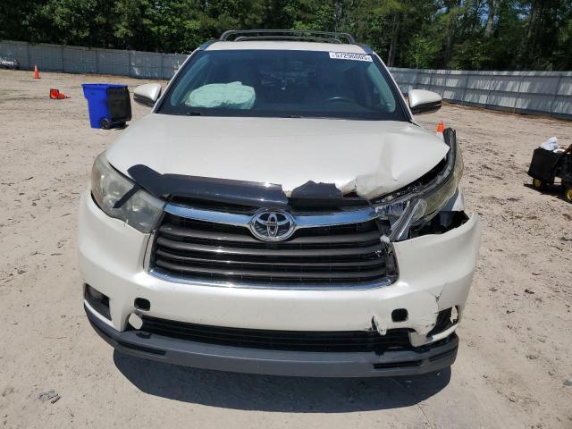 5TDKKRFH1FS110498 - 2015 TOYOTA HIGHLANDER XLE WHITE photo 5