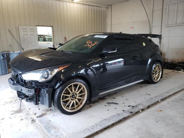 KMHTC6AE3DU124257 - 2013 HYUNDAI VELOSTER TURBO BLACK photo 1