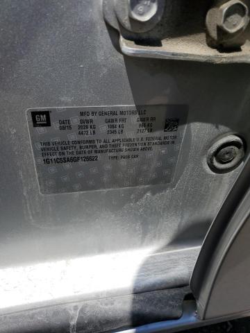 1G11C5SA6GF126622 - 2016 CHEVROLET MALIBU LIM LT SILVER photo 12