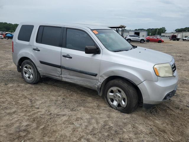 5FNYF3H23CB012383 - 2012 HONDA PILOT LX GRAY photo 4