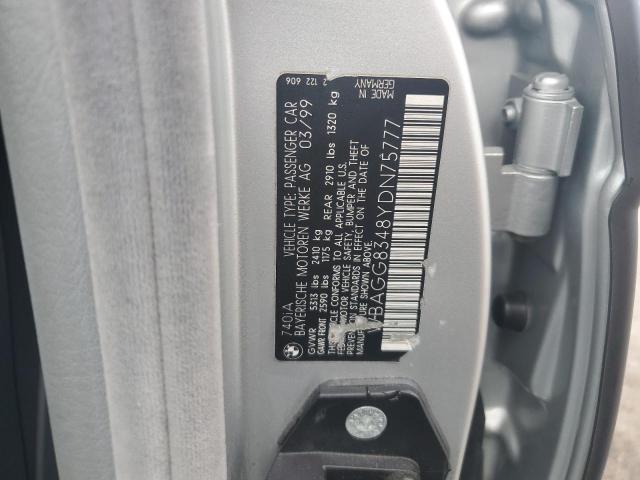 WBAGG8348YDN75777 - 2000 BMW 740 I AUTOMATIC SILVER photo 12