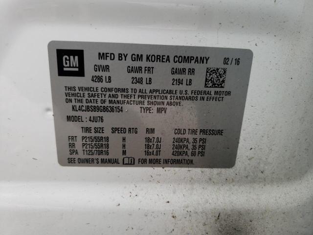 KL4CJBSB9GB636154 - 2016 BUICK ENCORE CONVENIENCE 白色 照片 13