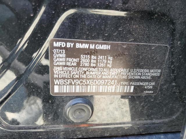 WBSFV9C5XED097241 - 2014 BMW M5 BLACK photo 12