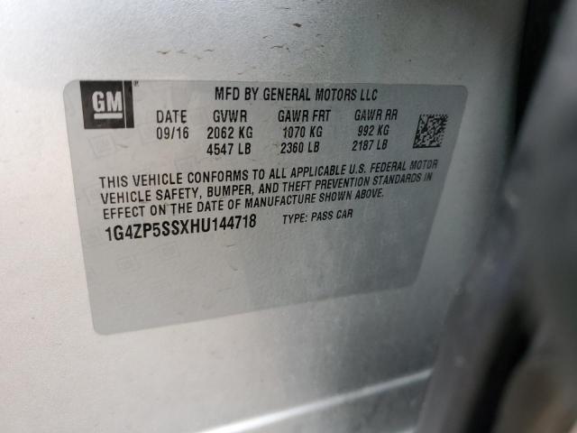 1G4ZP5SSXHU144718 - 2017 BUICK LACROSSE ESSENCE SILVER photo 12