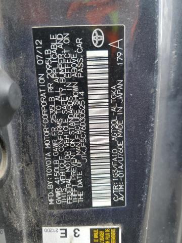 JTKJF5C76D3052514 - 2013 TOYOTA SCION TC Gümüş foto 12